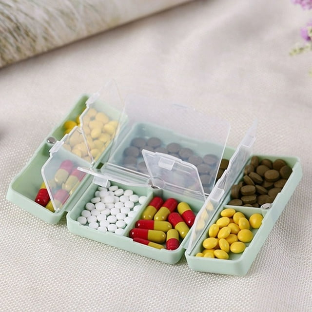 Pill Box Storage, Pill Case, With 7 Compartments Vitamin Pill Box For Patient Adult Travel Child The Old Office Worker