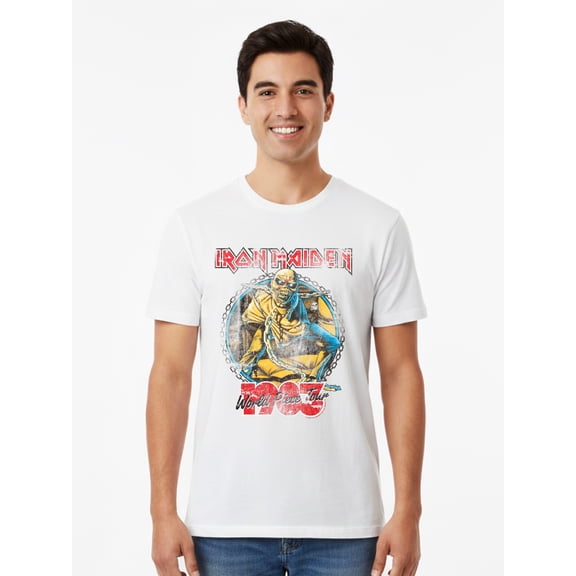 Iron Maiden, Men's & Big Men's Graphic Tee, World Piece Tour, Sizes XS-3XL