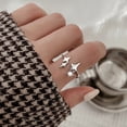thumbnail image 1 of Fiudx Elegante Anillo de Estrella, Conjunto de Joyas de Cristal de Circón, Aleación Duradera, Ideal para Vestidos, Faldas y Blusas, Regal Perfecto, Accesorios para Mujer, Ocasiones Especiales, Diseño, 1 of 7