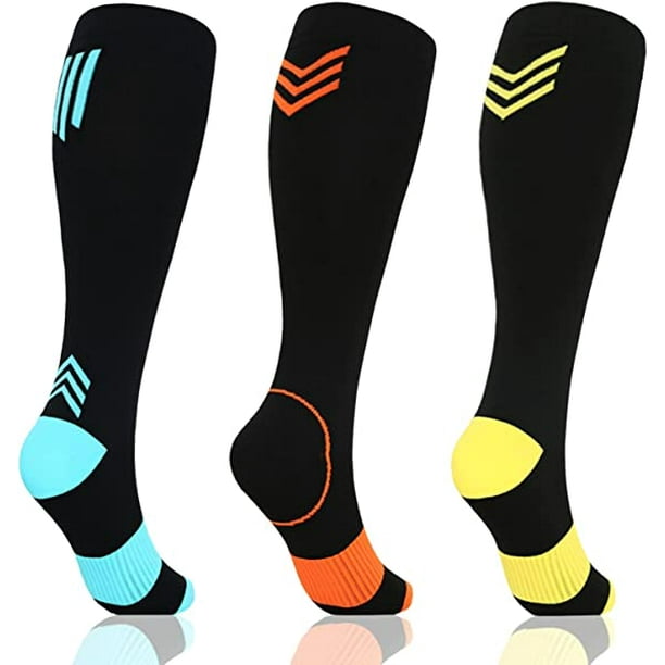 3 Pairs Plus size compression socks wide calf women men knee high 2030