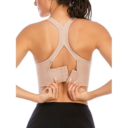

Sports Bra for Women Criss-Cross Back Padded Yoga Bra Workout Yoga Bra Crop Tops Strappy Sports Bras Medium Support Yoga Bra with Removable Cups