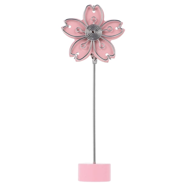 Lindo soporte para notas de flores, soporte para tarjetas de lugar de metal, soporte para fotos de mesa, clips para fotos, soportes para clips de notas, centros de mesa para fotos