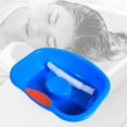 thumbnail image 2 of Yinanstore Bassin de Lavage de Cheveux pour Lit, avec Tuyau de Vidange Réglable - Bleu, 2 of 8