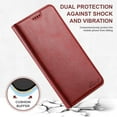 thumbnail image 4 of Dteck for Samsung Galaxy S23 Wallet Case, Folio Flip Magnetic Closure PU Leather Cover with Kickstand and Credit Card Slots,Red, 4 of 5