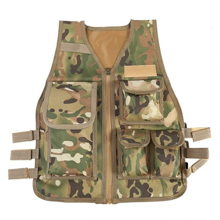 HERCHR Vest, 4 Colors Nylon CS Game Molle Body Armor Vest For Children, Plate Carrier, Molle (Best Armor Plate Carrier)