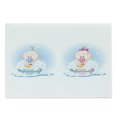 thumbnail image 1 of Gender Reveal Cutting Board, Girl and Boy in Bath with Bubbles Duck Picture Print, Decorative Tempered Glass Cutting and Serving Board, Large Size, Multicolor, by Ambesonne, 1 of 1