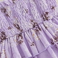 thumbnail image 6 of Baby Girl Summer Short Set Baby Girl Summer Outfit Floral Print Ruffle Smocked Top & Shorts 2-Piece Soft Clothing Set, 6 of 9