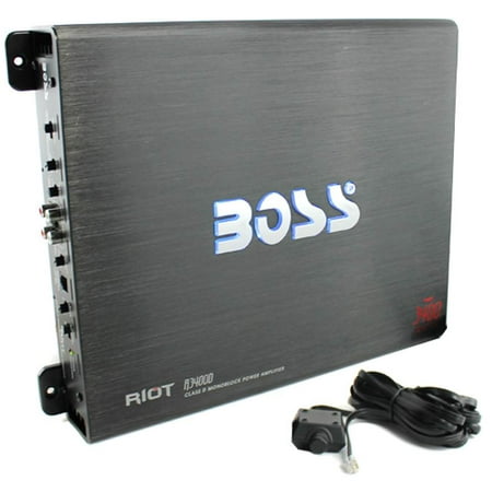 BOSS R3400D Riot 3400W Mono Block Class D Car Audio Power Amplifier Amp + Remote