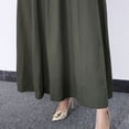 thumbnail image 3 of Felwors Robe Décontractée Unie pour Femmes Col en V à Boutons Manches Longues Robe Longue Ample, 3 of 8