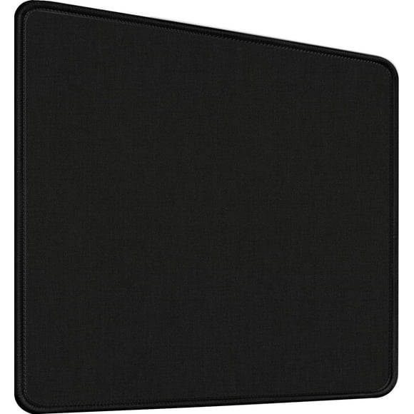 Medium Black Mouse Pad for Wireless Mouse,11.8"x9.8"x0.12"Upgraded Durable Medium Mouse Pad with Stitched Edge,Gaming Mousepad Non-Slip Rubber Base Waterproof Mouse Pad for Laptop,Office,Home, Black