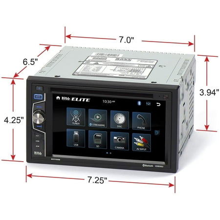 BOSS Audio - 6.2" - Built-in Bluetooth - In-Dash CD/DVD/DM Receiver - Black