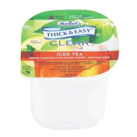 Hormel Food Sales Thickened Beverage Thick & Easy 4 oz. Portion Cup Iced Tea Flavor Ready to Use Nectar Consistency Case of 24