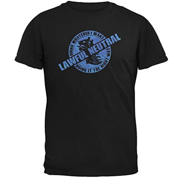 Alignment Lawful Neutral Mens T Shirt Black MD