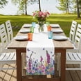thumbnail image 4 of Table Runners 72 Inches Long Dress Scarves, Watercolor Wildflowers Farmhouse Kitchen/Dining Table Runner, Coffee Tablerunners, Country Botanical Florals Butterfly 16x72 Inch, 4 of 9