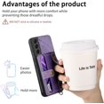 thumbnail image 5 of Phone Case for Samsung Galaxy S22 Plus S22+ 5G Wallet Cover with Tempered Glass Screen Protector Slim Stand Credit Card Holder Slot Leather Cell S22+5G S22plus 22S + S 22 22+ Women Men Purple, 5 of 13