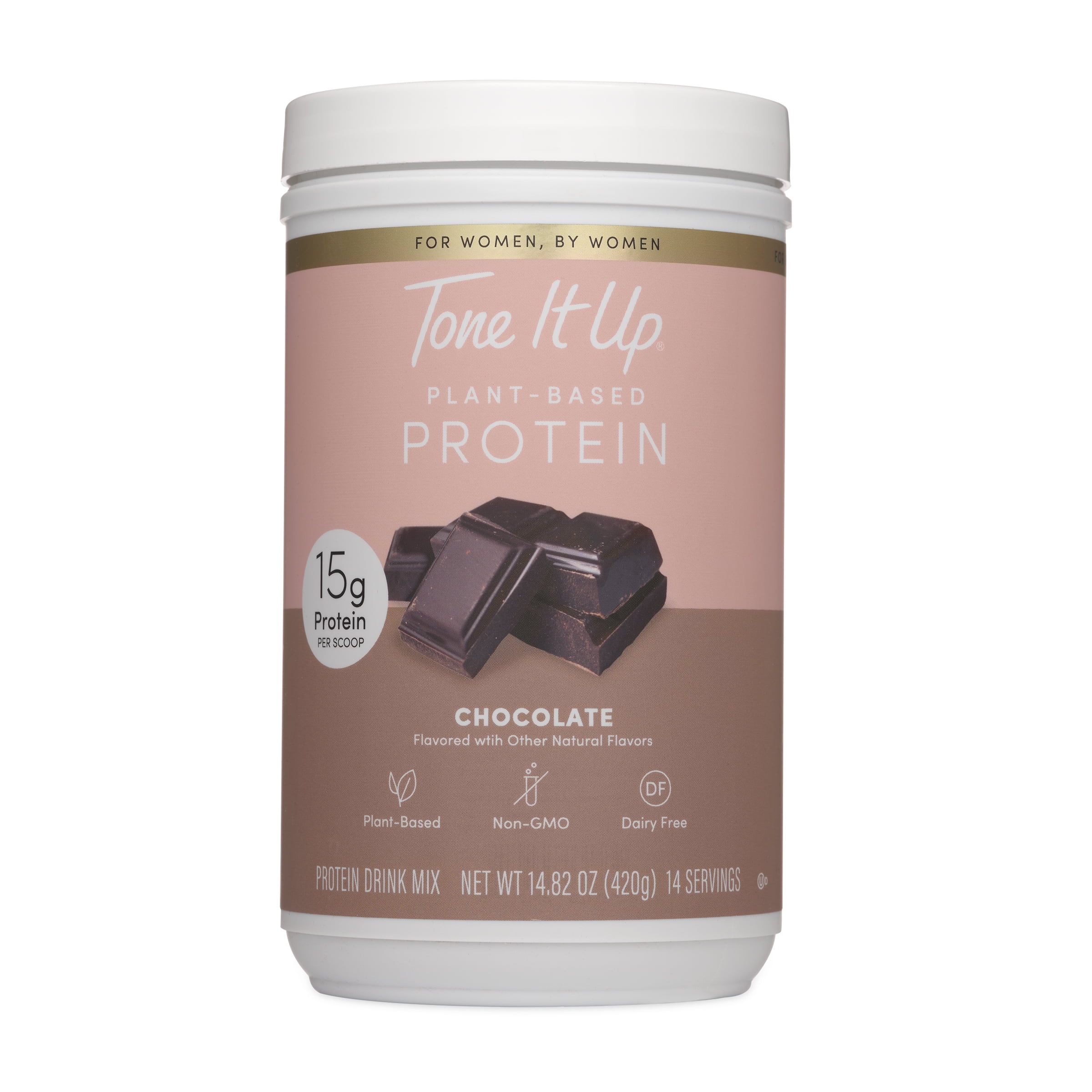 Tone It Up Plant Based Protein Powder, Chocolate, 15g Protein, 14