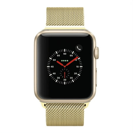 Apple Watch Series 3, 38MM, GPS, Gold Aluminum Case, Gold Milanese Loop (Non-Retail Packaging)
