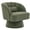 PU | Green, variant on Modern Swivel Accent Chair, 360 Degree Rotatable Barrel Lounge Round Armchair with Cloud Soft Padding Striped Backrest for Living Room Bedroom Reading Nook