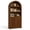 Walnut, variant on Goldensoil 5 Tier Arched Bookshelf, Double Doors & Adjustable Shelf, 30 x 12 x 72", Walnut Color