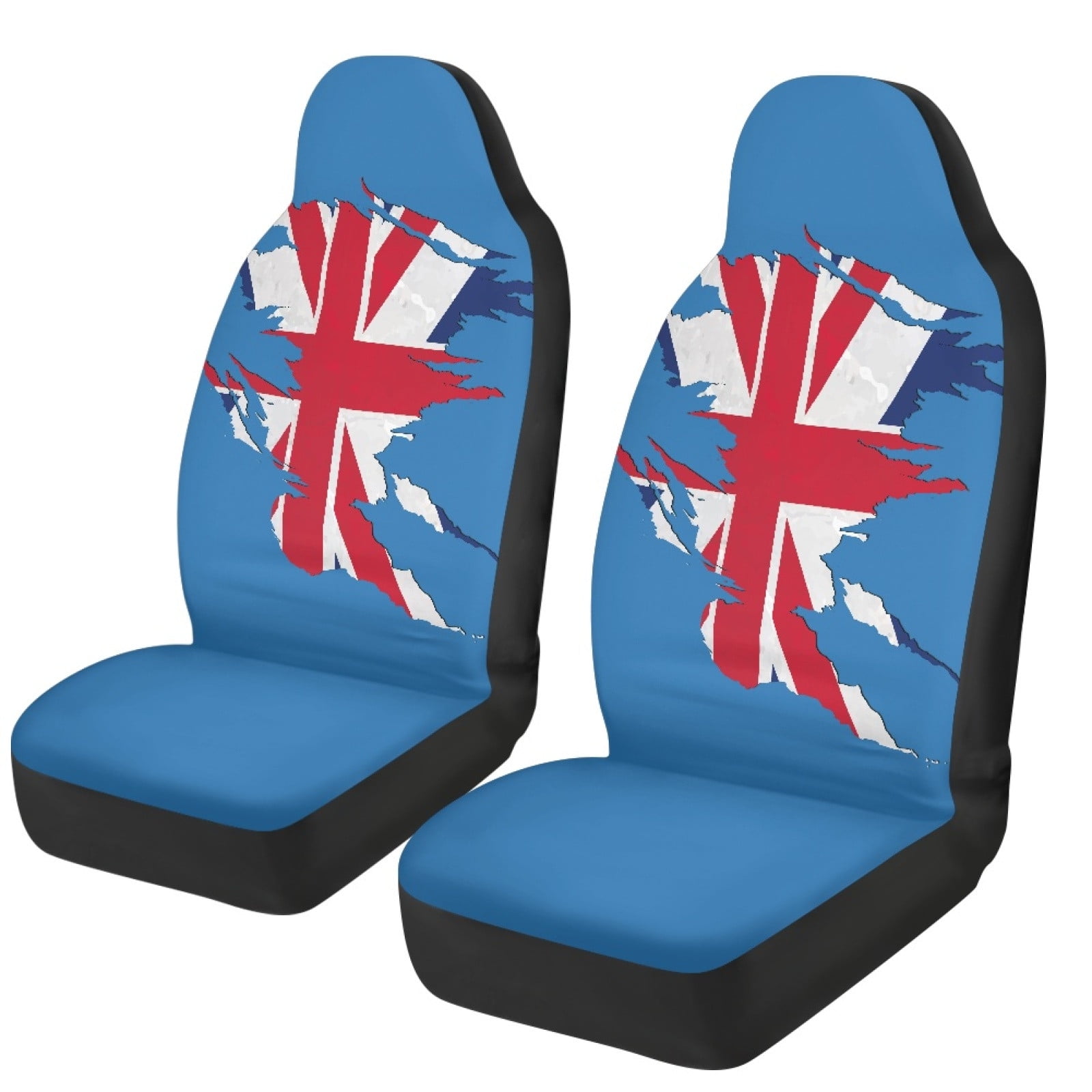 RuiJiao Car Seat Cover Thin Breathable Elastic Fabric for High Back Bucket Seats 2-Piece Set, Universal Fit for Most Vehicles, All-Season Protection