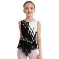 thumbnail image 2 of Hansber Girls One Piece Ballet Dance Leotard Tumbling Outfit Rhythmic Skirted Bodysuit Jazz Latin Dance Dress White 14, 2 of 6