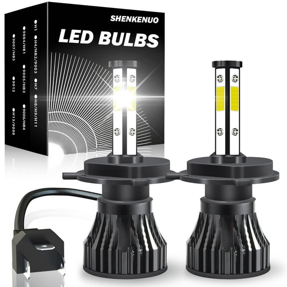 4 Sides H4 9003 High&Low Beam for Honda Element 2003 2004 2005 2006 2007 2008 2009 2010 2011 LED Headlight Bulbs 2pcs