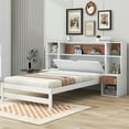 thumbnail image 2 of Twin Size Platform Bed With Storage Headboard And Drawers, White, 2 of 9