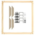 thumbnail image 1 of Unique Bargains Canvas Stretcher Bars Kit, 16x12 Inch Rectangle Solid Wood Frame for Paint, Prints, Oil Paintings, Wood Color, 1 of 5