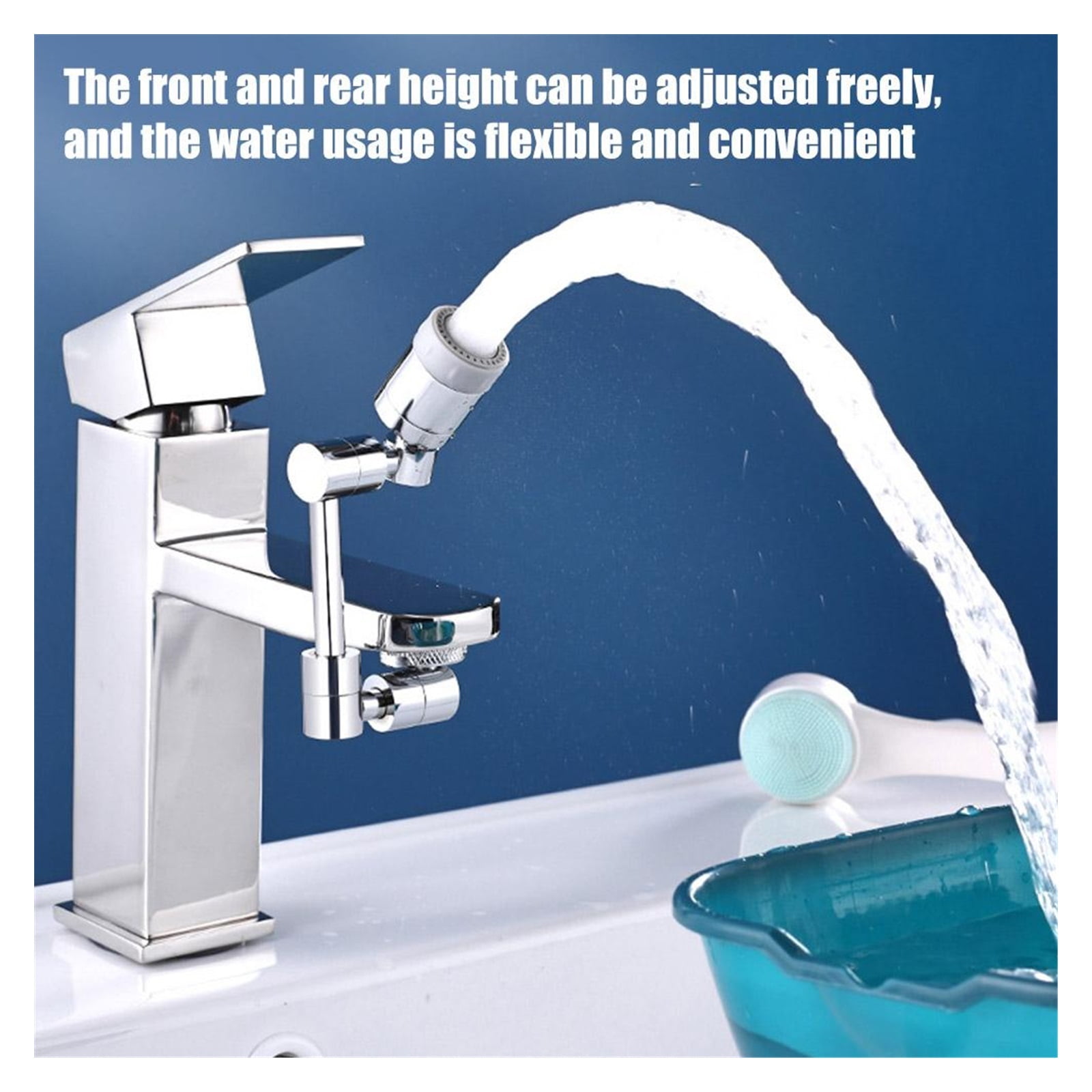 1080 Degree Universal Extension Faucet Washbasin Tap Splash Aerator Splash Filter Faucet Faucet Adaptor Rotary Robot Arm Faucets ,Water Saving