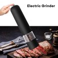 thumbnail image 2 of YMTQ Electric Pepper and Salt Mill Grinder with LED Light Battery Operated One Handed Pepper Salt Mill Adjustable Spice Grinder White, 2 of 9