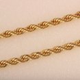 thumbnail image 3 of Guodhu Sparkling Big Figaro Chain, Twisted Rope Chain, Gold Plated Stainless Steel Chains Necklaces for Men Women 5mm, 3 of 7