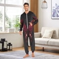thumbnail image 5 of IAUYY Unisex Adult Onesie Pajamas Ultra-Soft Crystal-Soft Fabric, Halloween Adult Onesie Pajamas Adults,With a Zipper Plus Size Onesie Pajamas, Dark-toned Butterfly, 5 of 6