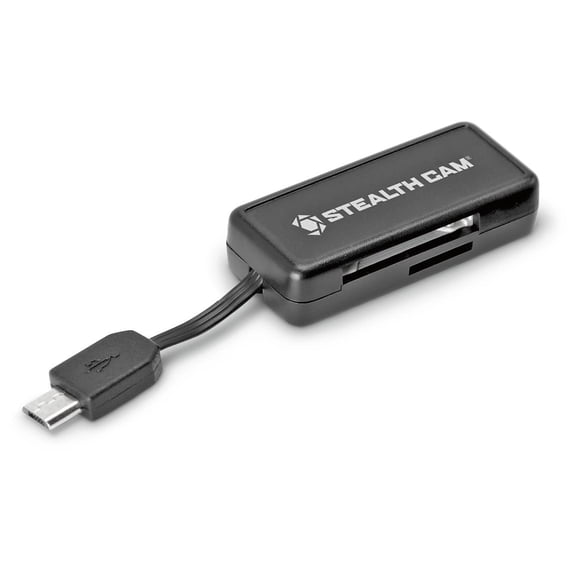 Stealth Cam Micro USB OTG Memory Card Reader for Android Devices, Black, STC-SDCRAND