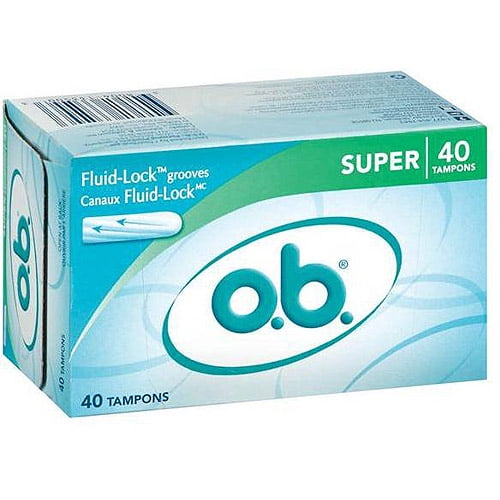 O.B. NonApplicator Tampon, Value Pack, Super Absorbency 40 Ea