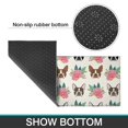 thumbnail image 6 of White Boston Terrier and Flower Kitchen Rugs Sets Of 2,Anti Fatigue Kitchen Mat Rugs Non Slip Washable,Decorative Kitchen Floor Mats for Kitchen,Sink,Laundry,17"x30"+17"x47", 6 of 7