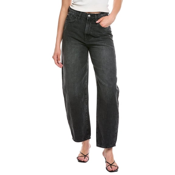 HUDSON Jeans womens High-Rise Barrel Leg Molina Barrel Jean, 32, Black