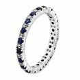 thumbnail image 3 of Created Sapphire and Diamond Sterling Silver Polished Ring, 3 of 8