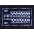 thumbnail image 1 of Ahgly Company Machine Washable Indoor Rectangle Oriental Blue Industrial Area Rugs, 2' x 4', 1 of 4