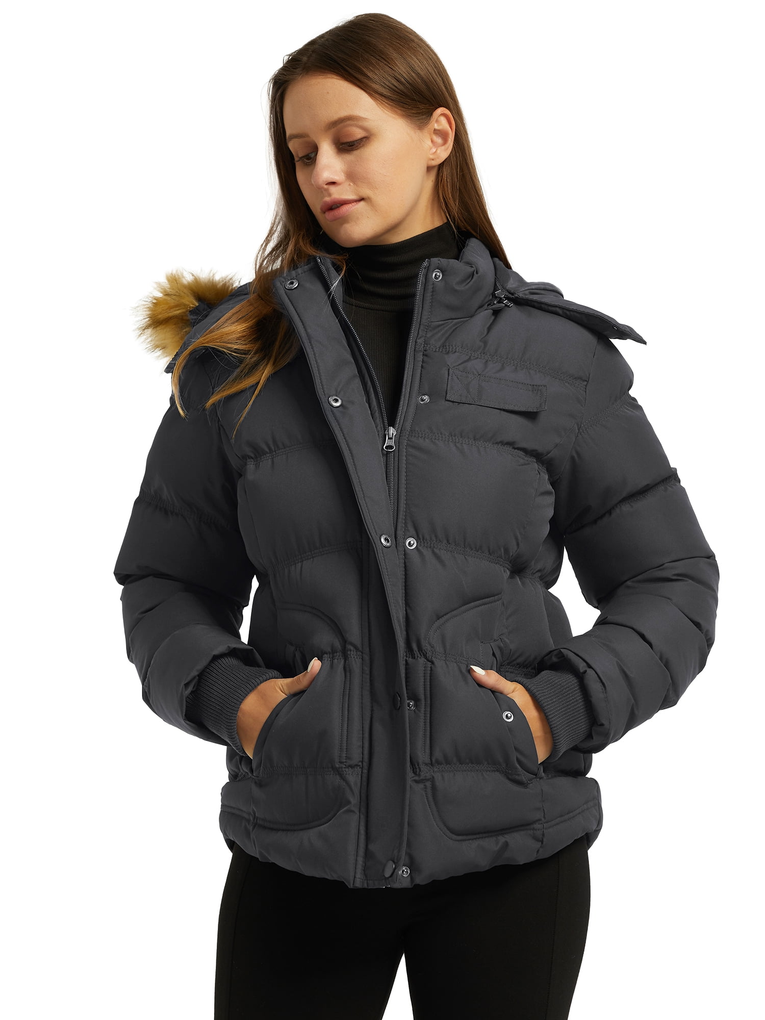 wantdo Womens Warm Quilted Puffer Vest Winter Coat Outwear with Hood Black  Small at  Women's Coats Shop