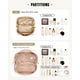 thumbnail image 3 of Bolsa de maquillaje EACHY Travel de gran capacidad, impermeable, rosa, 3 of 9