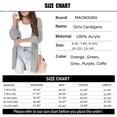 thumbnail image 5 of Girls Open Front Long Sleeve Cardigan Color Block Chunky Knit Oversized Kids Sweaters Coat, 5 of 5