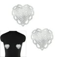 thumbnail image 2 of Huhudde Reusable Nipple Pasties Adhesive Nipple Covers Pasties Shining Chest Stickers Covers Pads with Tassels Nipple Petals, 2 of 21
