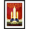 thumbnail image 2 of Art.com Chicago World's Fair Vintage Travel Poster, 1933 Art Print by Piddix, Black Frame Wall Art, 17" x 23", 2 of 5