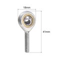 thumbnail image 2 of Uxcell Spherical Rod End Self-lubricated Bearing Left Hand Male Thread Connector 5mm, 2 of 6