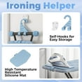 thumbnail image 5 of Compact Ironing Board with Heat Resistant Cover, 7 Height Adjustable Foldable Wall Mount Hanger for Home Use, 5 of 6