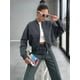 thumbnail image 5 of Conjuntos de Salón para Mujer, Conjunto Deportivo de 2 Piezas, Sudadera, Pantalón Deportivo de Pierna , Conjunto Deportivo A Juego Gris Oscuro XL, 5 of 8