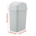 thumbnail image 2 of Yhmxh Household Trash Cans 6L, Large Capacity Cream Wind With Lid Garbage Cans Plastic Swing Top Garbage Can Slim Waste Bin for Under Sink/Cabinet, Kitchen Office Bedroom Bathroom College Dorm, White, 2 of 3