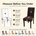 thumbnail image 3 of Keyroal 6‑Pack Solid Color Stretch Chair Seat Covers, High Elastic Spandex Dining Chair Protectors, Anti‑Wrinkle Removable Washable Slipcovers for Hotel, Wedding & Party Use(coffee), 3 of 8