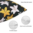 thumbnail image 3 of Yiaed Lilies Flowers Print Pillow Covers Super Soft Decorative Square Throw Pillow Covers Case Cushion Covers for Sofa Couch Bedroom Car Decor（No pillow core）-18"x18", 3 of 7