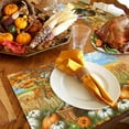 thumbnail image 6 of Fall Placemats Set of 6 Pumpkin Turkey Place Mats Thanksgiving Placemat Farmhouse Animal Wheats Table Mats for Dining Kitchen Table Holiday Dinner Party Home Fall Decorations 13x19 Inch, 6 of 8